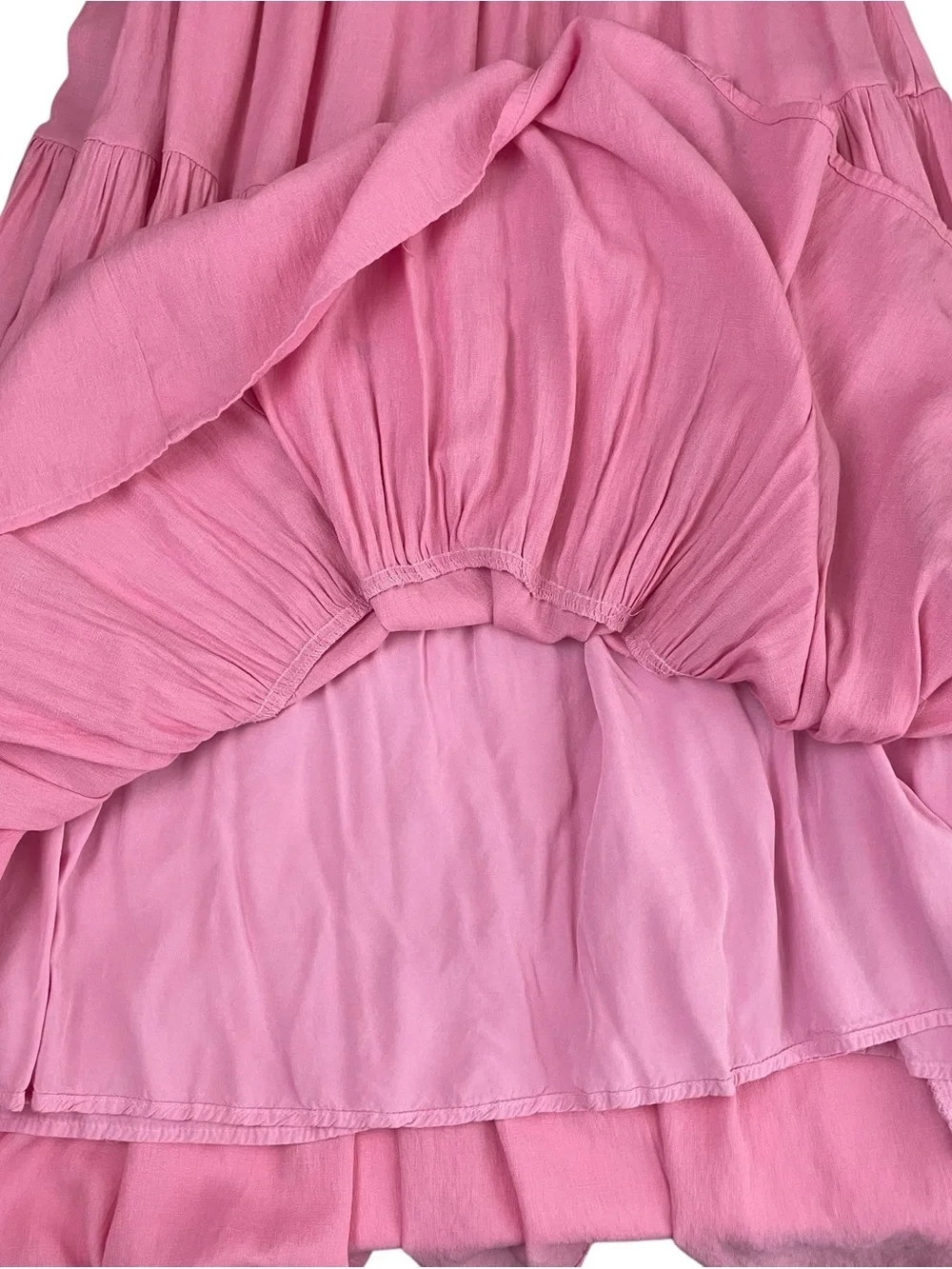Princess Polly Allie Pink Tiered Ruffled Maxi Midi‎ Skirt